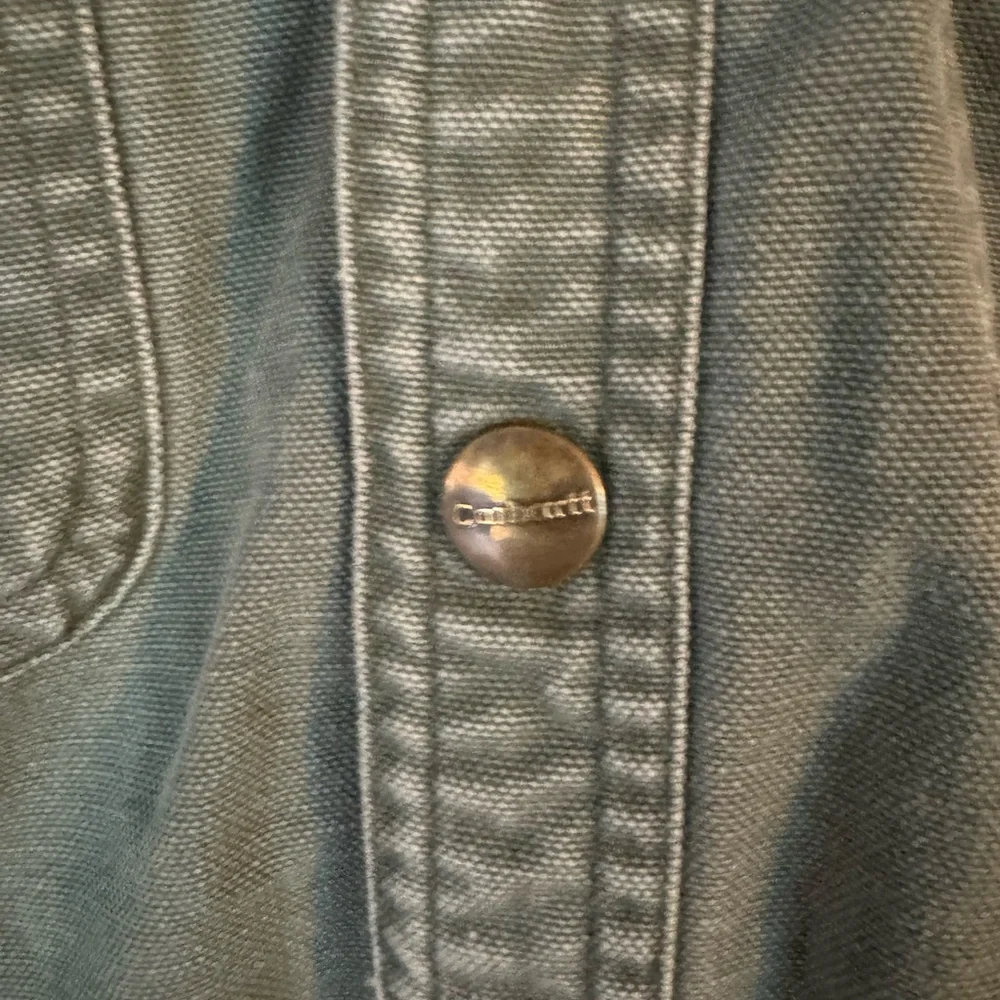 Carhartt Olive Jacket with Plaid Interior - Picture 3 of 5